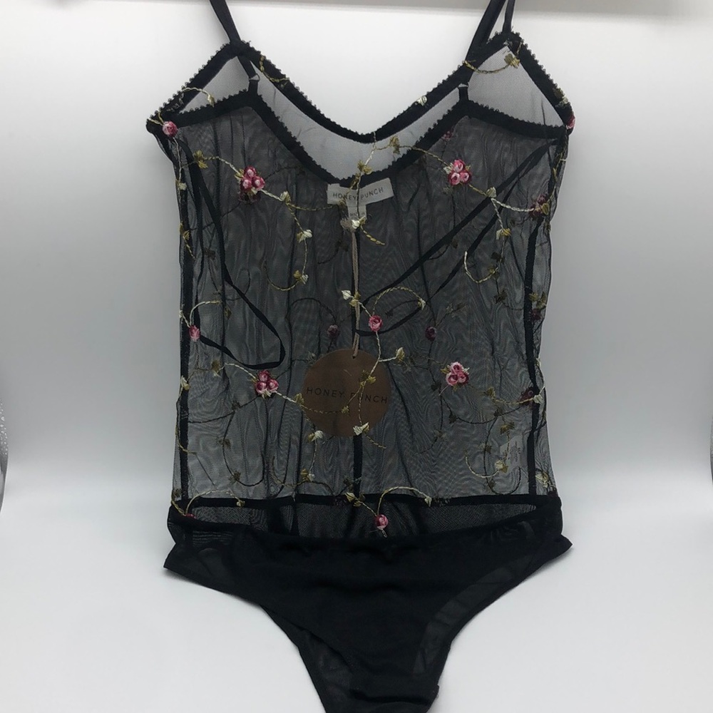 Honey Punch Sheer Floral Bodysuit